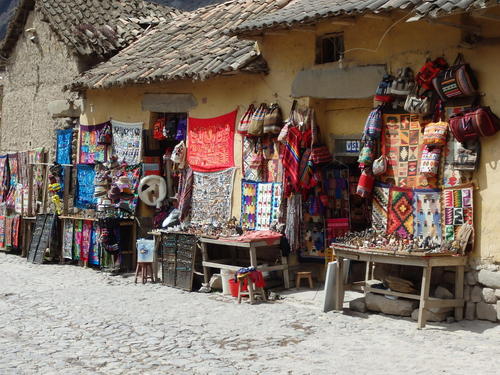 Shops await the morning rush.